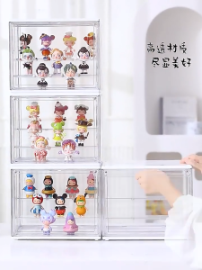 Kotak Display Transparan Box Acrylic Action Figure Stand Tingkat Rak Pajangan Bening Bagus Multifungsi
