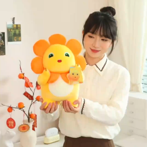 Boneka Dino Nailong Sunflower Jumbo Little Milk Dragon Naga Susu Bahan Halus Hadiah Ulang Tahun Anak