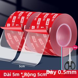 deli | Băng Dính Hai Mặt Trong Suốt Không Gây Hư Hỏng Chống Nước