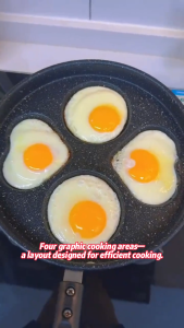 4 Grid Non Stick Pan Multi-hole Frying Pan Non Stick Egg Burger Pancake Maker Kitchen Cookware