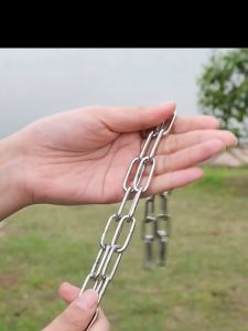 304 Stainless Steel Long Link Chain Dog Lead Leash Chain Pet Drag Binding Clothesline with Two Snaps