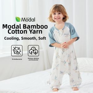 Bamboo Cotton Short Sleeve Legged Baby Sleeping Bag Class A