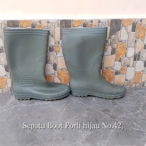 Sepatu Boot FORLI Hijau Sepato But Tukang Hijau