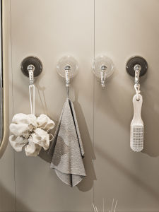 Powerful Vacuum Air Suction Hooks Bathroom Toilet Fixed Towel Rack No Punching Needed Strong Adhesive Hooks for Kitchen And Bathroom