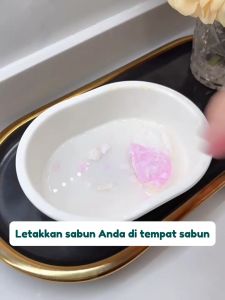 Kotak Wadah Tempat Sabun Batang Aesthetic & Double Layer Bathroom Storage