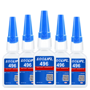 LOOLIFL 496 Instant Adhesive 5pcs Strong Super Glue for Metal Plastic Ceramic Glass Wood Shoe Repair Home Improvement DIY