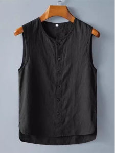 XIBAIYI | Plus Size Pure Color Sleeveless Vest Casual