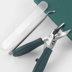 Stainless Steel Nail Clipper Set  Anti-splash Nail Clippers For Thick Ingrown Wide Jaw Toenail Cutter Diagonal Pliers Cutter