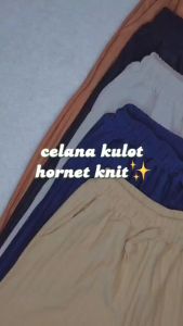 Celana Kulot Highwaist Knit Hornet: Desain & Bahan