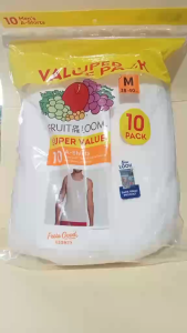 Fruit of the Loom Mens EVERSOFT  A-Shirt Tank Top Undershirts Super Value 10-Pack ( LARGE )