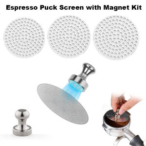 51/53/58mm Espresso Puck Screen with Magnet Kit Reusable Filter Screen with Magnetic Nail Barista Espresso Coffee Accessories