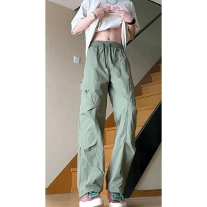 Army Green Ice Silk Quick-Drying Paratrooper Pants Mens Summer Tall Long Cargo Pants Machete Waterproof Tactical Pants