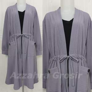 Eurigo - Miza Cardigan Wanita Korea Outer Serut Pinggang / Cardigan Panjang Wanita / 559-7255