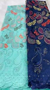 High Quality Cotton Swiss Voile LaceNigerian Lace Fabric 5Yard African Embroidery 100% Cotton Fabric For Wedding Dress  M713-1