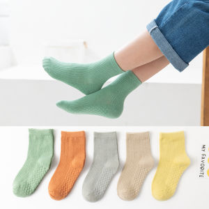 Boys Cotton Socks Breathable Anti-Odor Mid-Calf Thin Cotton Childrens Footwear for Spring Summer Autumn Winter Boys Ankle High Socks