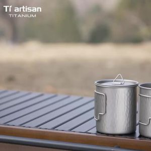 Tiartisan | Tiartisan Titanium 450ml Cốc Cà Phê Có Thể Gập Lại Cốc Nước Có Nắp Nhẹ Cốc Trà Di Động Dành Cho Cắm Trại Ngoài Trời