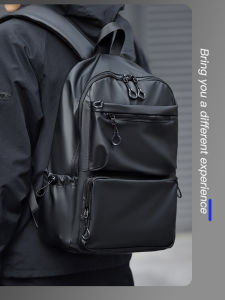 Mens Casual Travel Backpack Large Capacity Waterproof Shoulder Bag Laptop Bag High School College Student Bookbag British Style