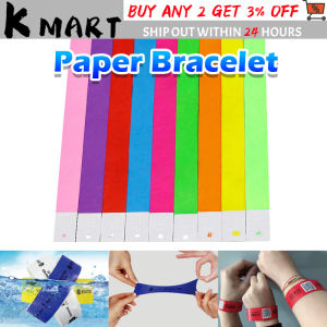 100pcs Events wristband tyvek sticker disposable wrist hand paper tag swimming sticker party concert hand bracelet label