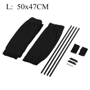 2pcs Universal Foldable Car Sun Shades Side Window Curtains UV Protection Black Pure Cloth Sun Visor Blinds for Car Styling