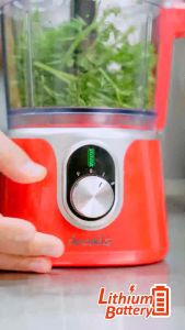 Decakila KMMG005R Cordless Food Processor | 200W | Dicing Kneading Whisk Blades | Stainless Steel Blades | Detachable Blade For Easy Cleaning 1 Year Warranty