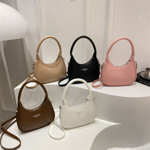 Fashion Crescent Bag for Women PU Leather Hobo Shoulder Bag Y2K Purse Underarm Cute Tote Clutch Bag for Girls Ladies Handbag