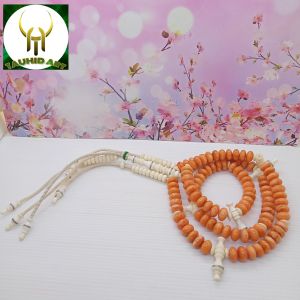 tasbih tijani batu Marjan Oren kombinasi tulang kerbau Fs035