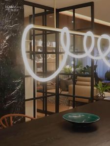 ห้องรับประทานอาหารใหม่โคมไฟระย้าโต๊ะอาหารที่ทันสมัยไฟLED แถบยาวบาร์ตแถ่ง 21