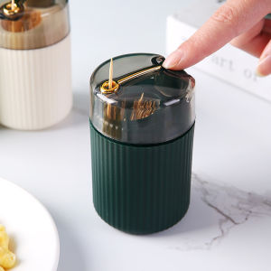 Pop-up Automatic Toothpick Dispenser Portable Plastic Toothpick Holder Container Creative Press Toothpick Storage Box Organizer