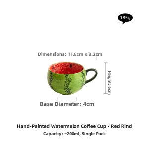 YOGEHOME | Hand-Painted Watermelon High-Quteness Coffee Cup