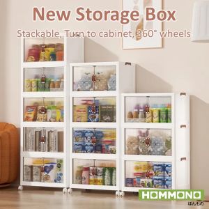 กล่องเก็บ พับ อเนกประสงค์ บานเปิด-ปิด 360 องศา, แข็งแรง ซ้อนได้, สไตล์ มินิมอล, พร้อมส่ง