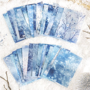 Winter Snow PET Base Sticker Set Romantic Dreamy Snowscape DIY Scrapbooking Background Material Decals Scene Creation