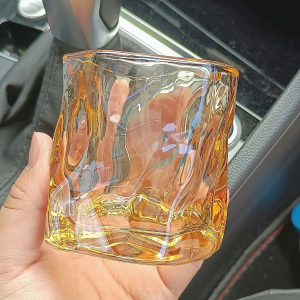 Cốc thủy tinh decor uống nước sáng tạo cốc xoắn ly thuỷ tinh uống whisky cao cấp  LAZYL