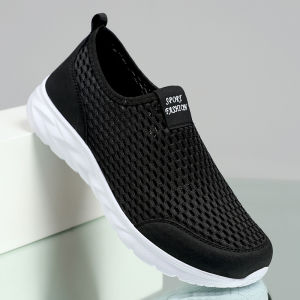 Plus Size Mesh Shoes Mens Summer Breathable 45 Slip-on Bean Bag 46 Mesh Shoes 47 Outdoor Sports and Casual Hiking Shoes 48