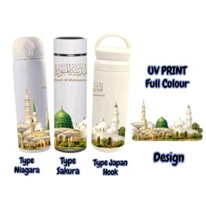 Makkah Edition Tumbler Thermos Stainless Steel 500ml Tahan Panas Sejuk Souvenir Gift Umrah Haji Kitchenware