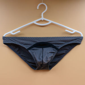 Men Mesh Transparent Detailed Low Waist Breathable Underpants Summer New Arrival Breathable Ice Silk Quick-Drying Traceless Mesh Underpants