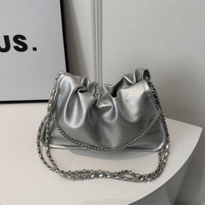 Korean Style Retro Bucket Bag Womens Crossbody Bag with Wide Shoulder Strap Spring Summer Versatile Commuting Handbag