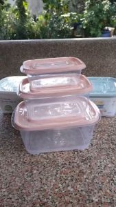 Bộ 3 Hộp Lạnh Chữ Nhật  Nhựa PP Đựng Thực Phẩm Trong Tủ Lạnh Đựng Đồ Khô Nhựa Việt Nhật 6556