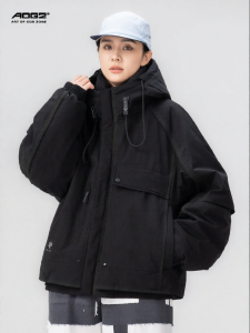 AOGZ | Duck Down Winter Jacket Warm Multi-pocketed Hooded Loose Fit