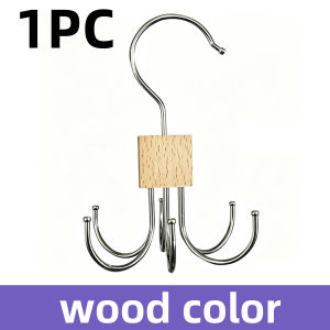 1/2/3PCS Rotating 6 Claw Hanging Hook Space Saving Clothes Hanger Closet Rack Bag Holder Towel Hook Kitchen Bathroom Organizer