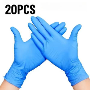 20/50/100PCS Disposable Blue Nitrile Gloves Cleaning Gloves Suitable For Gardening Work Baking Bread Kitchen Cleaning Tools