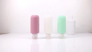 4 Cái/bộ 60Ml Bộ Chai Du Lịch Silicon Mềm Có Thể Đổ Lại Dầu Gội Hộp Đựng Ống Bóp Chai Rỗng Để Bảo Quản Chất Lỏng