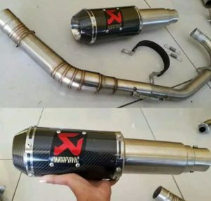 KNALPOT AKRAPOVIC KARBON R15 CBR150R GSX BYSON VIXION SONIC MEGAPRO TIGER