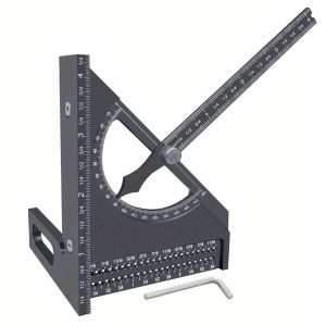 Thước Đo Góc 3D Có Thể Điều Chỉnh Hợp Kim Nhôm Dùng Trong Nghề Mộc Bộ Thước Đo Hình Bán Nguyệt Thước Kẻ Vạch Với Hướng Dẫn Đánh Dấu Nhanh 180 Độ