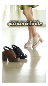 [Form nhỏ] Giày Sandal Nữ 9cm Đế Đúp Quai Đan Chéo Dây Thời Trang Pixie H483