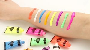 Face Body Art Paint Fluorescent Party Festival Halloween Cosplay Makeup Face Paint UV Glow Painting