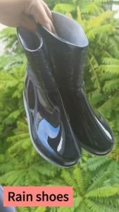 Rain Boots for Women Fashionable Mid-calf Rain Shoes Non-slip Korean Style Versatile Wear-resistant Rain Boots
