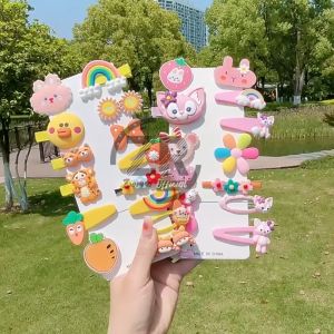 Jepit Rambut Korea Anak Perempuan 1 Set 14 Pcs Aksesoris Hiasan Rambut Wanita Motif Hewan Lucu AK212 ZIORRA