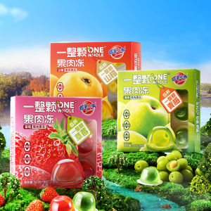 Whole Fruit Jelly Snack Boxed Strawberry Hawthorn Dragon Eye Plum 360g a Whole Piece of Fruit Pulp Jelly Childrens Snacks