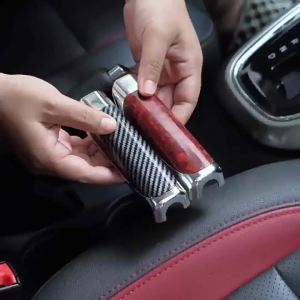 OUHOE | 1PC Sợi Carbon Đa Năng Ô Tô Xe Tay Phanh Bảo Vệ Chống Trơn Trượt Cho Sedan SUV Xe Tải Xe
