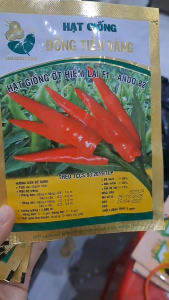 Hạt Giống Ớt Hiểm Lai F1-ANDO 82 ĐỒNG TIỀN VÀNG (Gói 5gr) - Trái dài cứng vỏ bóng đẹp